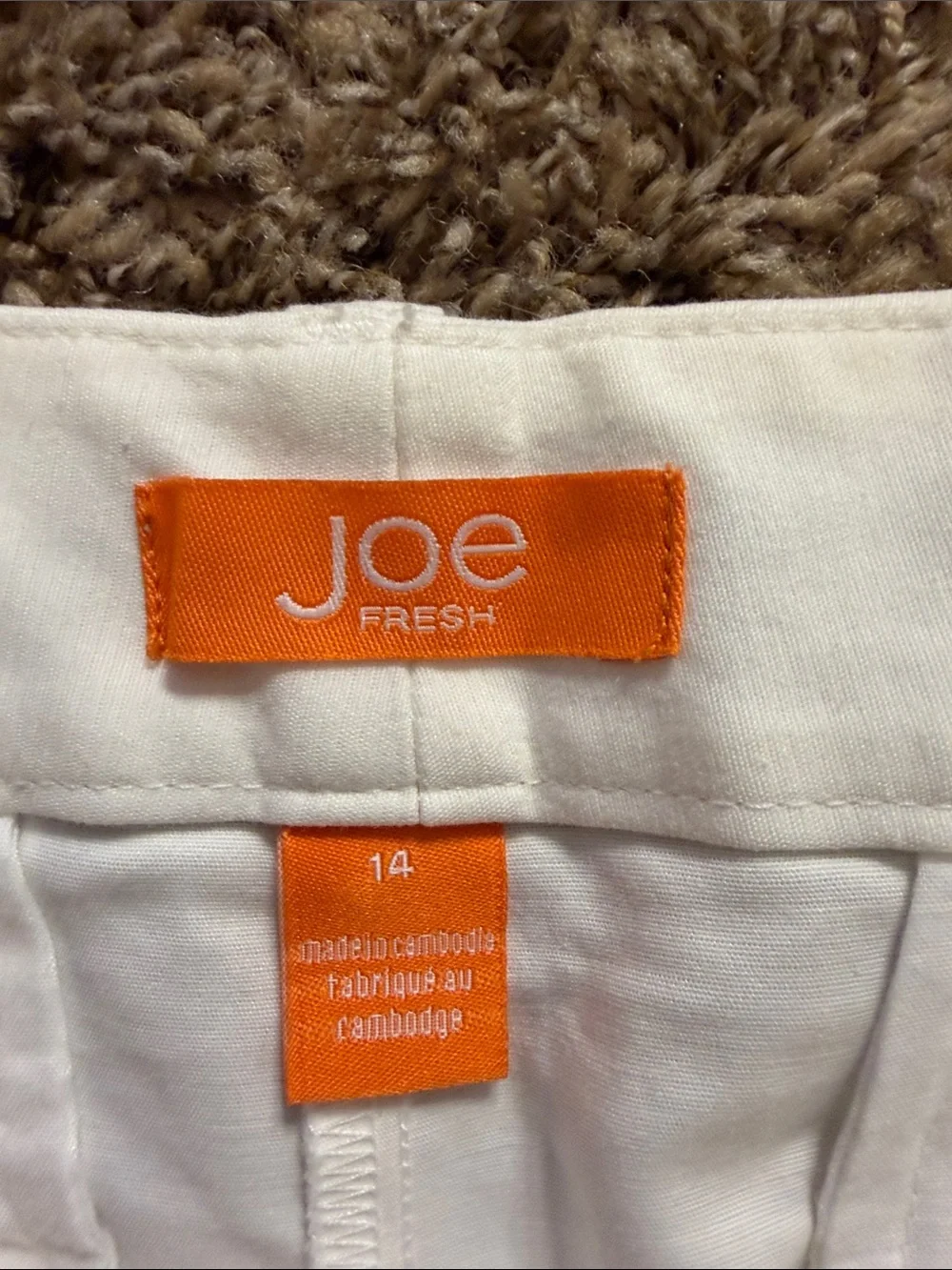 Joe Fresh White Cuffed Bermuda Shorts